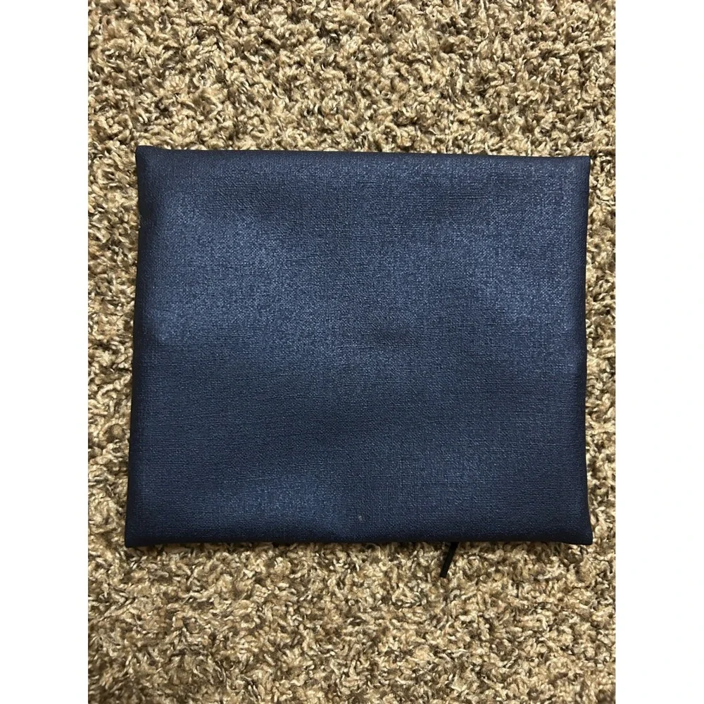 Makeup Junkie Bags Navy Blue Shimmer Cosmetic Pouch Tassel Zipper Small Travel